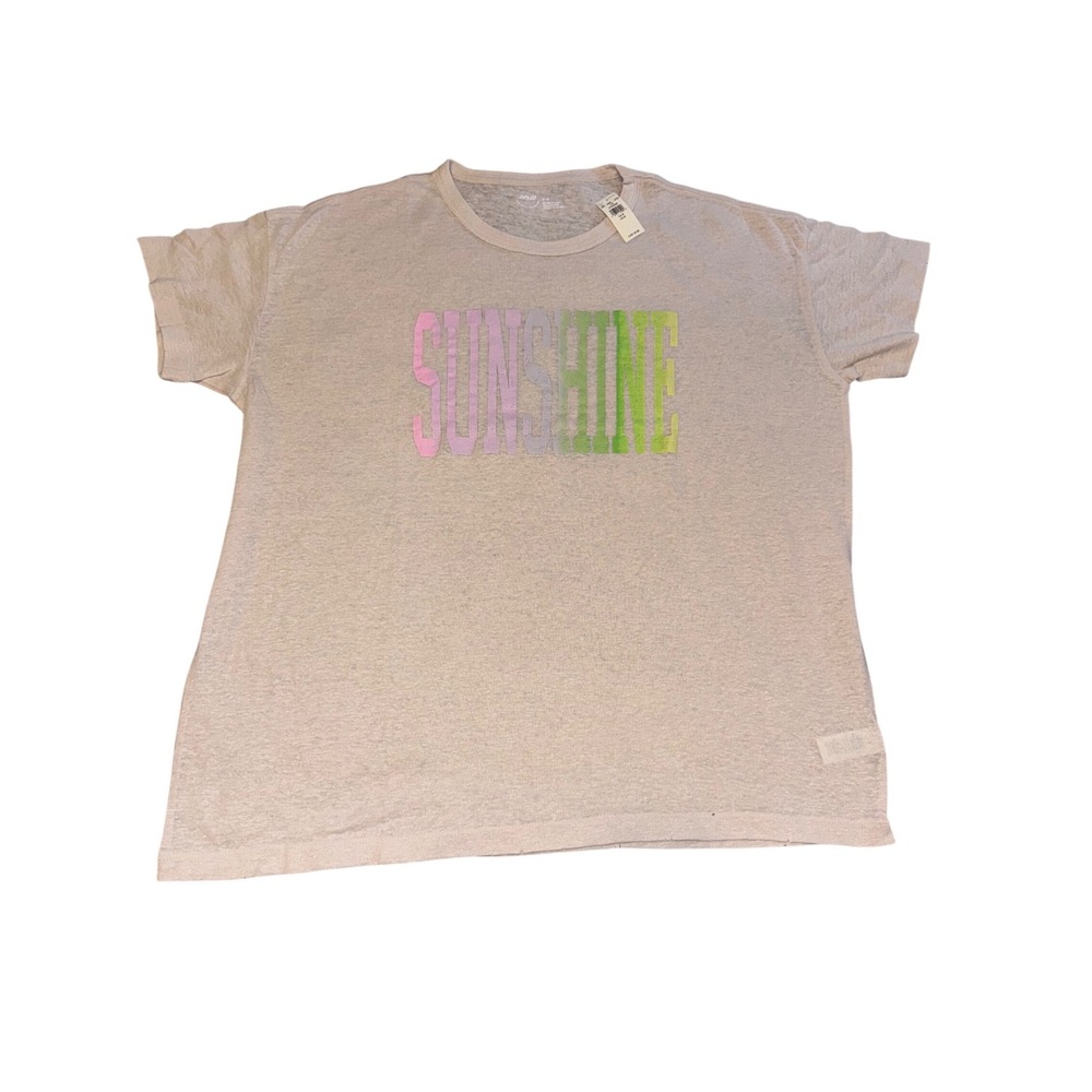Aerie Sunshine Graphic Tee Casual Short Sleeve‎ Top Trendy Comfy Size M - Picture 2 of 5